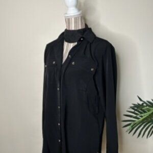 NEW Karl Lagerfeld Paris Womens Small Black Blouse